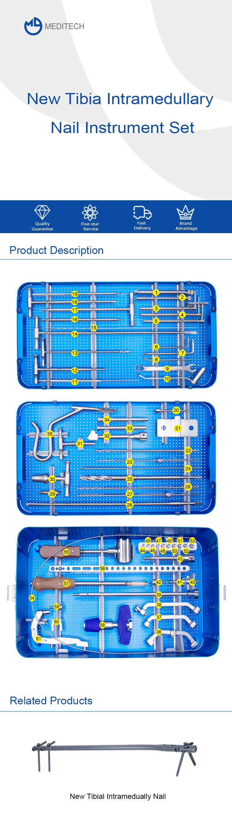 Expert Tibial Intramedullary Nail Instrument Set